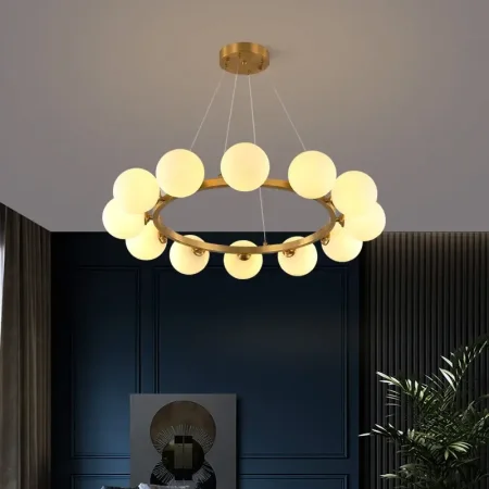 HSL8095  G9*12 COPPER  78*50 ثريا طابات داىرة 12 طابة